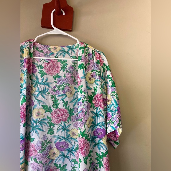 Vintage Inner Most Lightweight Multicolored Floral Robe M - Picture 3 of 7